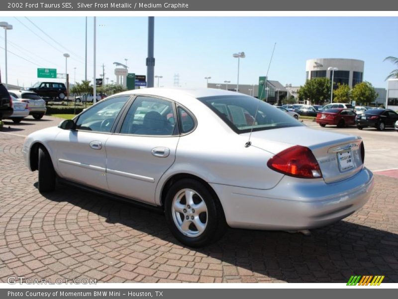 Silver Frost Metallic / Medium Graphite 2002 Ford Taurus SES
