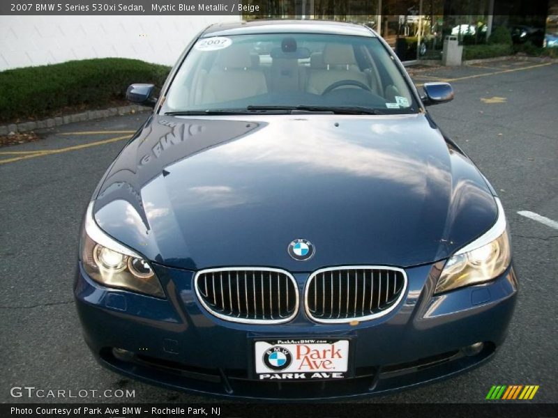 Mystic Blue Metallic / Beige 2007 BMW 5 Series 530xi Sedan