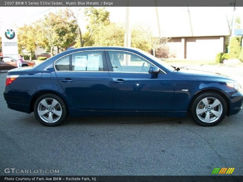 Mystic Blue Metallic / Beige 2007 BMW 5 Series 530xi Sedan