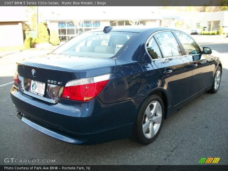Mystic Blue Metallic / Beige 2007 BMW 5 Series 530xi Sedan