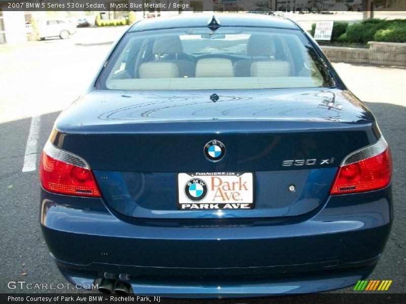 Mystic Blue Metallic / Beige 2007 BMW 5 Series 530xi Sedan