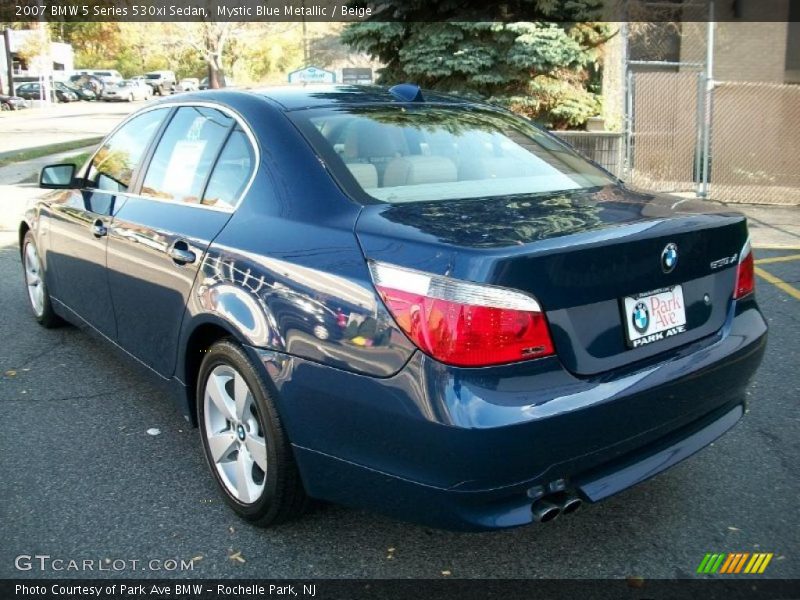 Mystic Blue Metallic / Beige 2007 BMW 5 Series 530xi Sedan