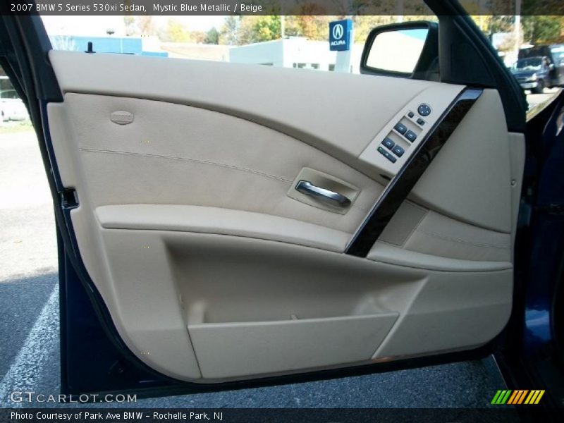 Mystic Blue Metallic / Beige 2007 BMW 5 Series 530xi Sedan