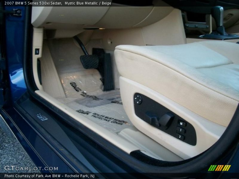 Mystic Blue Metallic / Beige 2007 BMW 5 Series 530xi Sedan