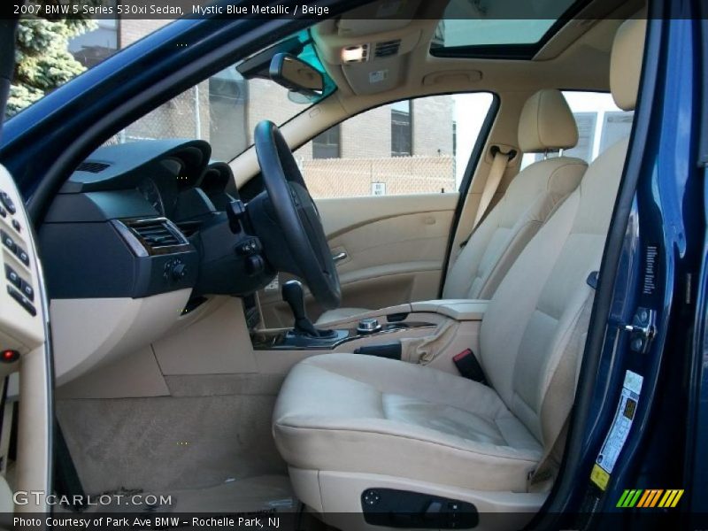 Mystic Blue Metallic / Beige 2007 BMW 5 Series 530xi Sedan
