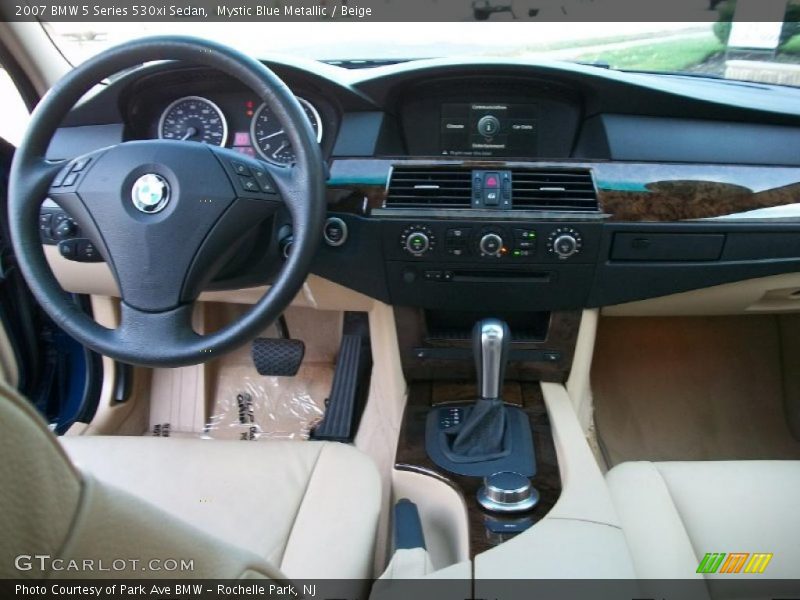 Mystic Blue Metallic / Beige 2007 BMW 5 Series 530xi Sedan