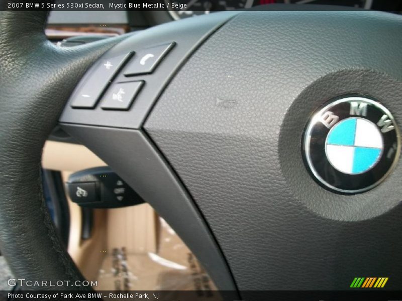 Mystic Blue Metallic / Beige 2007 BMW 5 Series 530xi Sedan