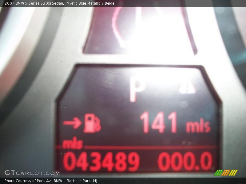 Mystic Blue Metallic / Beige 2007 BMW 5 Series 530xi Sedan