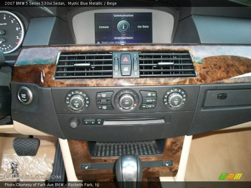 Mystic Blue Metallic / Beige 2007 BMW 5 Series 530xi Sedan