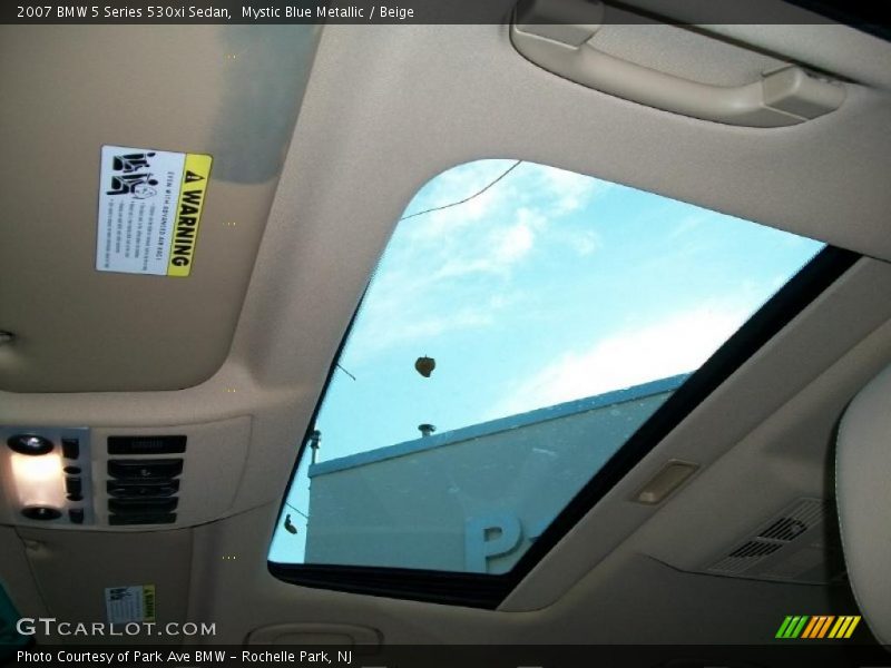 Mystic Blue Metallic / Beige 2007 BMW 5 Series 530xi Sedan