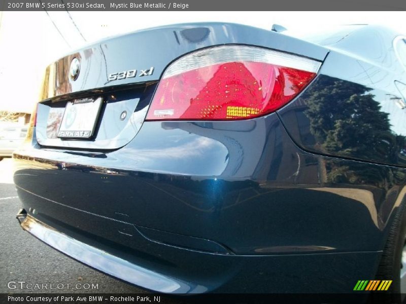 Mystic Blue Metallic / Beige 2007 BMW 5 Series 530xi Sedan