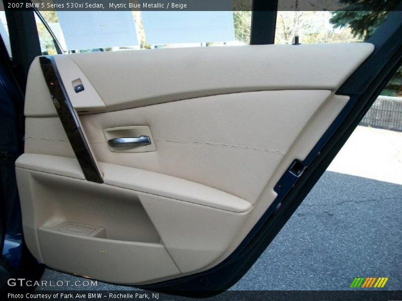 Mystic Blue Metallic / Beige 2007 BMW 5 Series 530xi Sedan