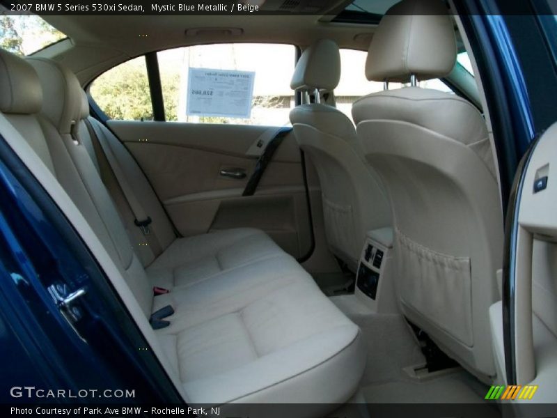 Mystic Blue Metallic / Beige 2007 BMW 5 Series 530xi Sedan