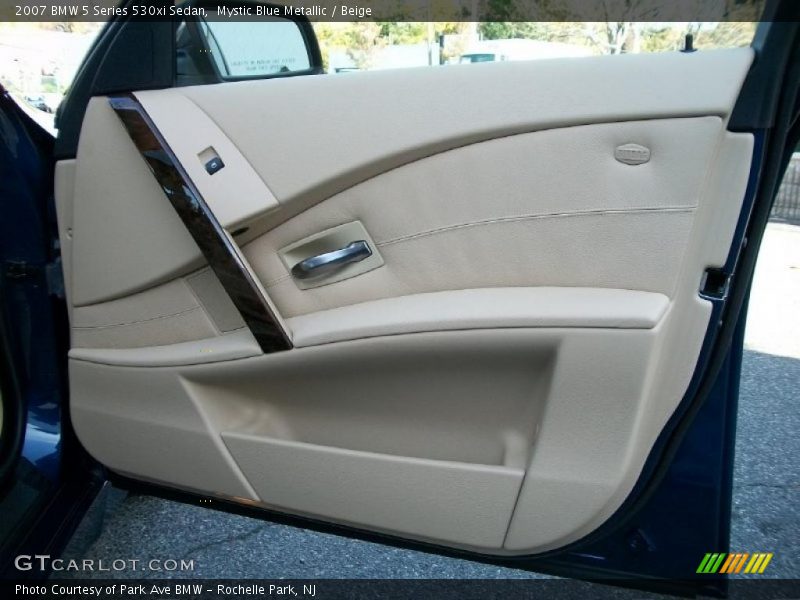 Mystic Blue Metallic / Beige 2007 BMW 5 Series 530xi Sedan