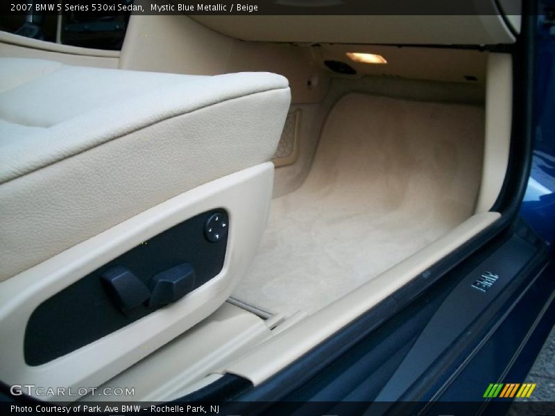 Mystic Blue Metallic / Beige 2007 BMW 5 Series 530xi Sedan