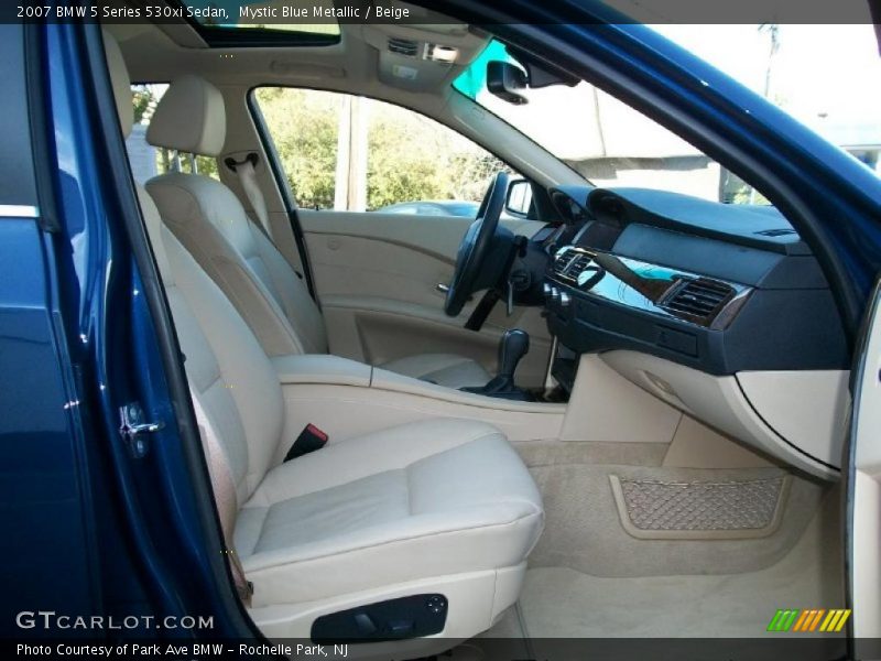 Mystic Blue Metallic / Beige 2007 BMW 5 Series 530xi Sedan