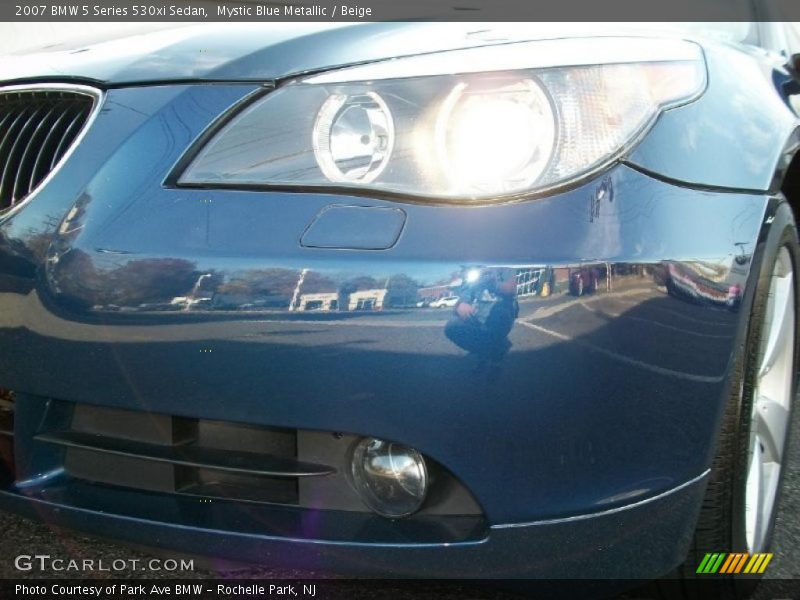 Mystic Blue Metallic / Beige 2007 BMW 5 Series 530xi Sedan