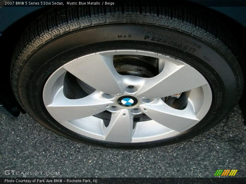 Mystic Blue Metallic / Beige 2007 BMW 5 Series 530xi Sedan