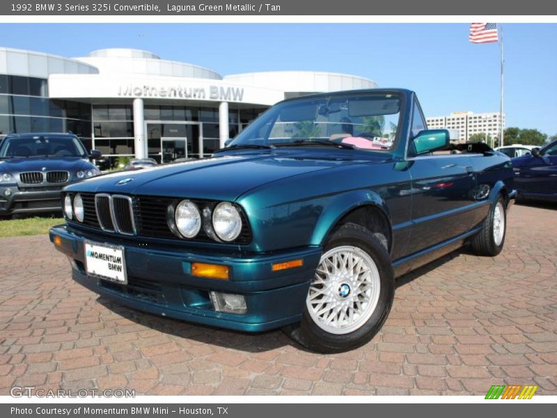 Laguna Green Metallic / Tan 1992 BMW 3 Series 325i Convertible