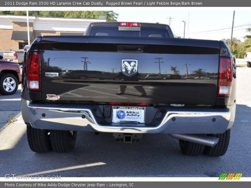 Rugged Brown Pearl / Light Pebble Beige/Bark Brown 2011 Dodge Ram 3500 HD Laramie Crew Cab Dually