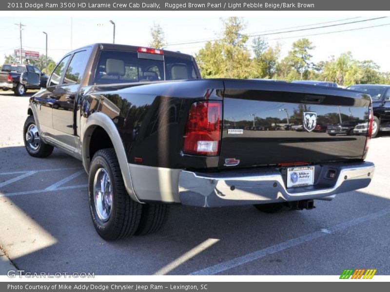 Rugged Brown Pearl / Light Pebble Beige/Bark Brown 2011 Dodge Ram 3500 HD Laramie Crew Cab Dually