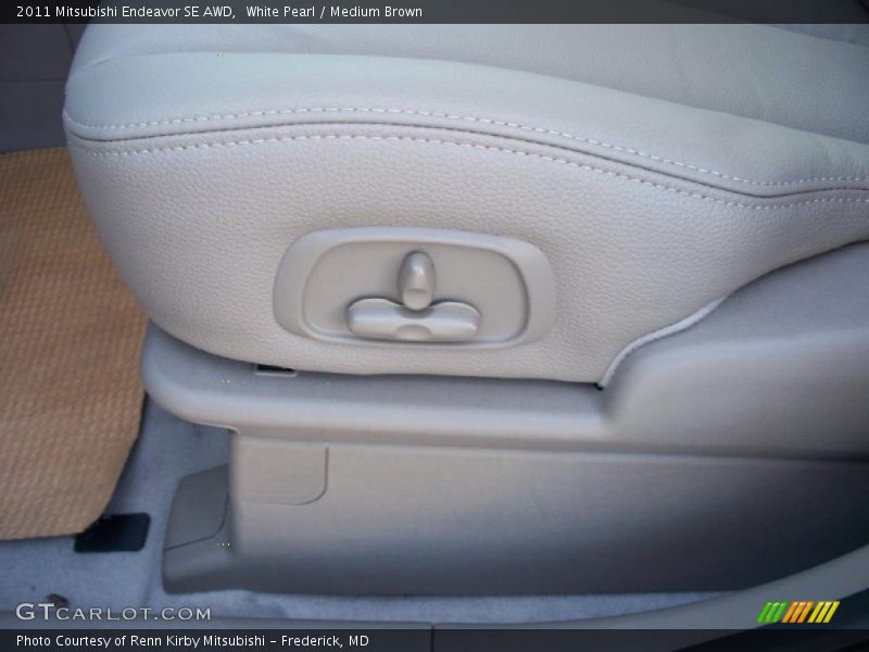 White Pearl / Medium Brown 2011 Mitsubishi Endeavor SE AWD
