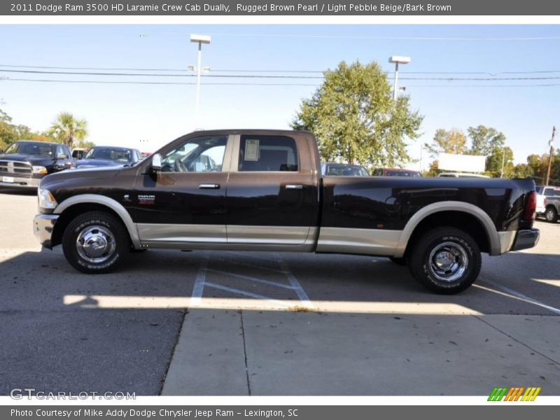 Rugged Brown Pearl / Light Pebble Beige/Bark Brown 2011 Dodge Ram 3500 HD Laramie Crew Cab Dually