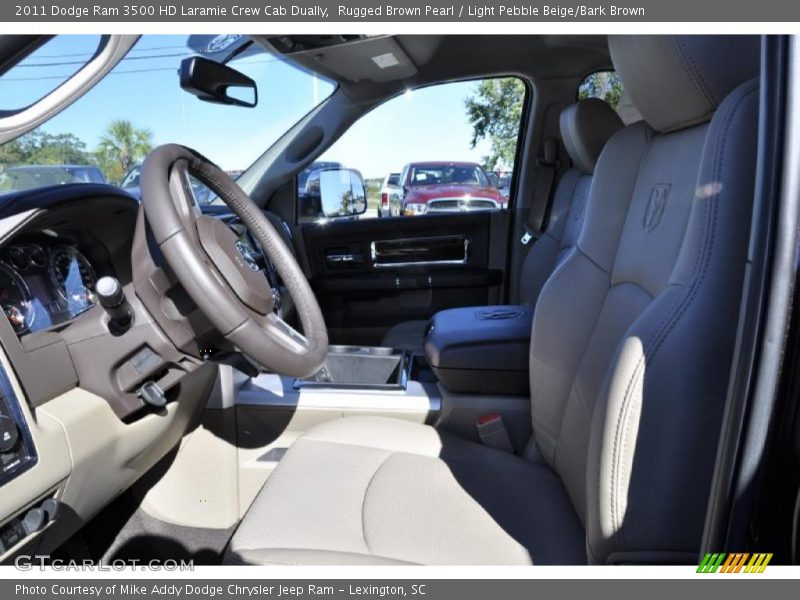 Rugged Brown Pearl / Light Pebble Beige/Bark Brown 2011 Dodge Ram 3500 HD Laramie Crew Cab Dually