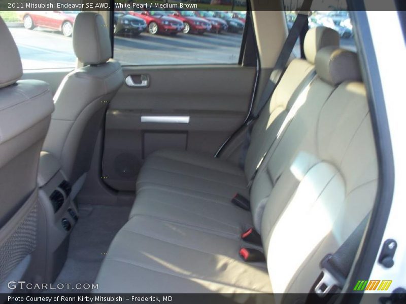 White Pearl / Medium Brown 2011 Mitsubishi Endeavor SE AWD