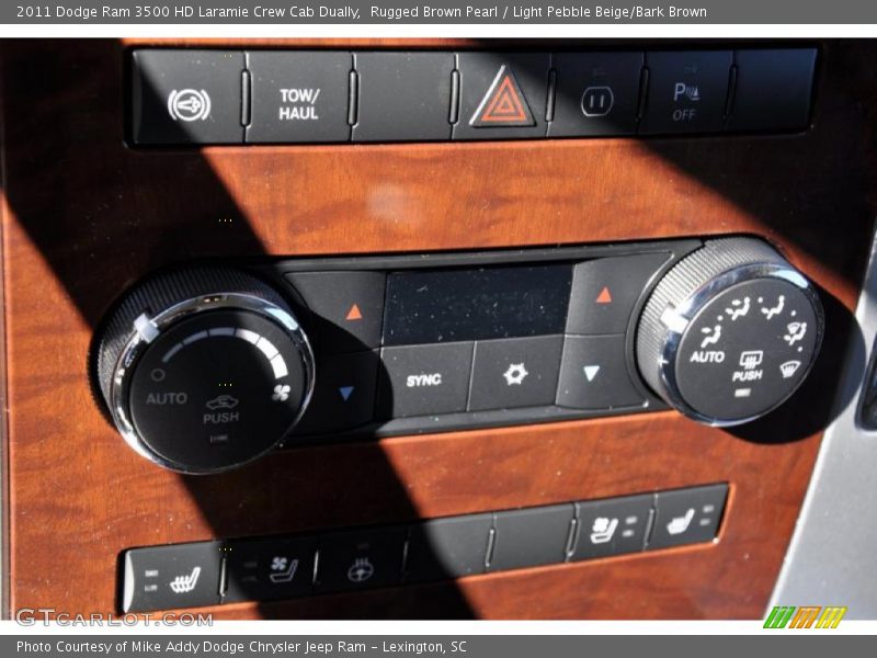 Rugged Brown Pearl / Light Pebble Beige/Bark Brown 2011 Dodge Ram 3500 HD Laramie Crew Cab Dually