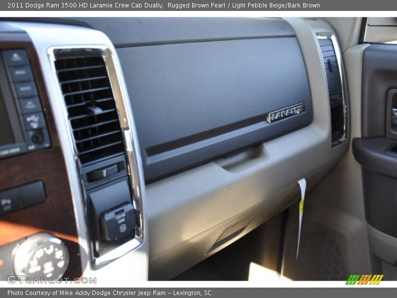 Rugged Brown Pearl / Light Pebble Beige/Bark Brown 2011 Dodge Ram 3500 HD Laramie Crew Cab Dually