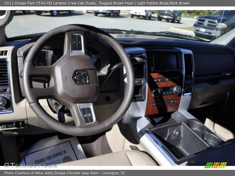 Rugged Brown Pearl / Light Pebble Beige/Bark Brown 2011 Dodge Ram 3500 HD Laramie Crew Cab Dually