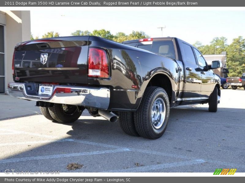 Rugged Brown Pearl / Light Pebble Beige/Bark Brown 2011 Dodge Ram 3500 HD Laramie Crew Cab Dually