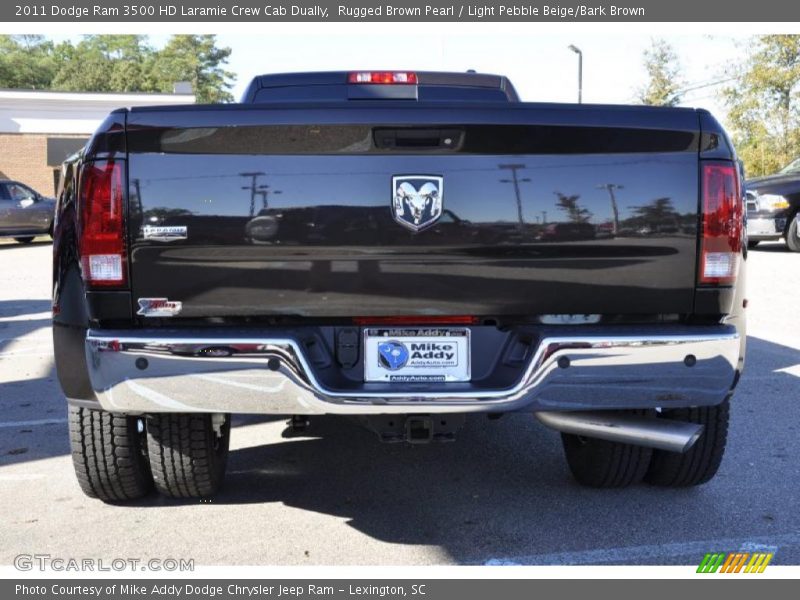Rugged Brown Pearl / Light Pebble Beige/Bark Brown 2011 Dodge Ram 3500 HD Laramie Crew Cab Dually