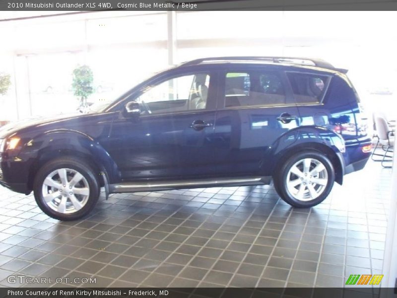 Cosmic Blue Metallic / Beige 2010 Mitsubishi Outlander XLS 4WD