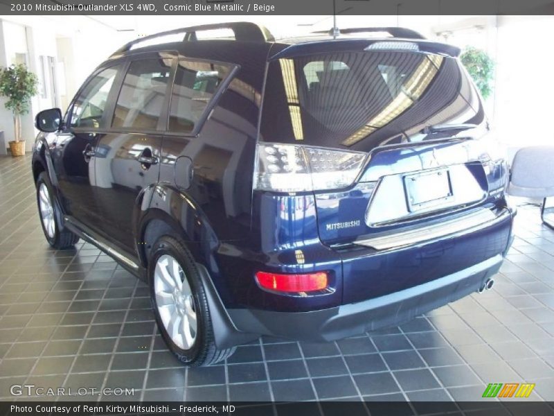 Cosmic Blue Metallic / Beige 2010 Mitsubishi Outlander XLS 4WD