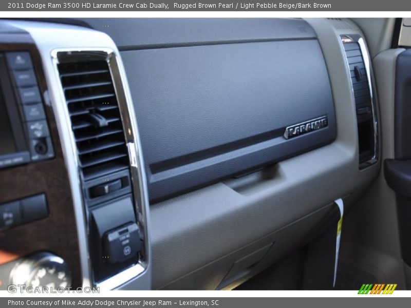 Rugged Brown Pearl / Light Pebble Beige/Bark Brown 2011 Dodge Ram 3500 HD Laramie Crew Cab Dually