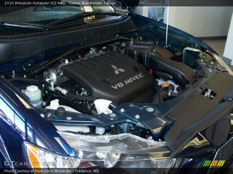 Cosmic Blue Metallic / Beige 2010 Mitsubishi Outlander XLS 4WD