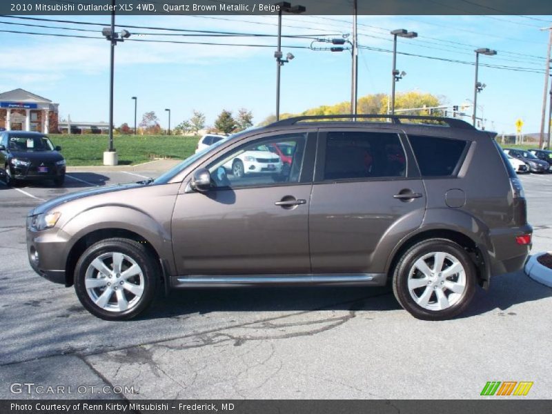 Quartz Brown Metallic / Beige 2010 Mitsubishi Outlander XLS 4WD