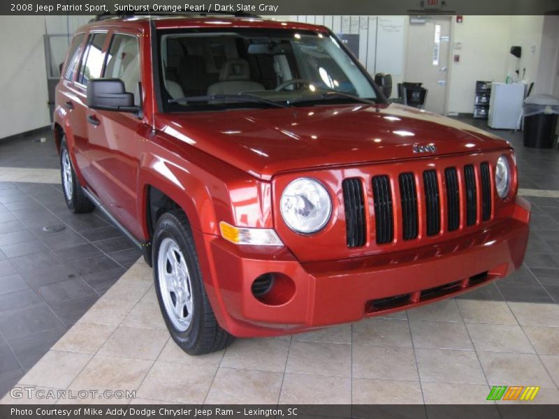 Sunburst Orange Pearl / Dark Slate Gray 2008 Jeep Patriot Sport