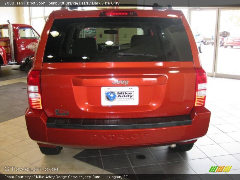 Sunburst Orange Pearl / Dark Slate Gray 2008 Jeep Patriot Sport