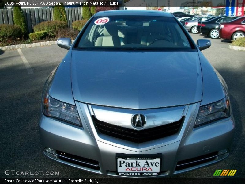 Platinum Frost Metallic / Taupe 2009 Acura RL 3.7 AWD Sedan