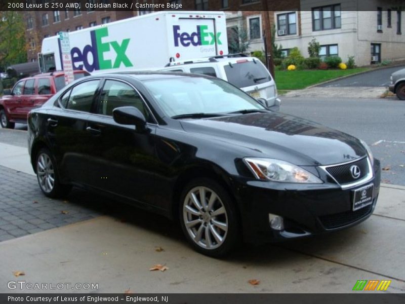 Obsidian Black / Cashmere Beige 2008 Lexus IS 250 AWD
