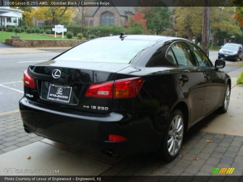 Obsidian Black / Cashmere Beige 2008 Lexus IS 250 AWD