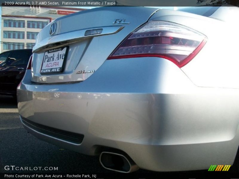 Platinum Frost Metallic / Taupe 2009 Acura RL 3.7 AWD Sedan