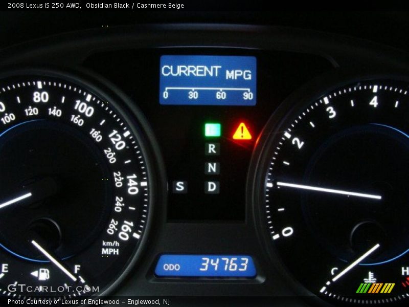 Obsidian Black / Cashmere Beige 2008 Lexus IS 250 AWD