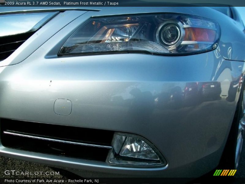 Platinum Frost Metallic / Taupe 2009 Acura RL 3.7 AWD Sedan