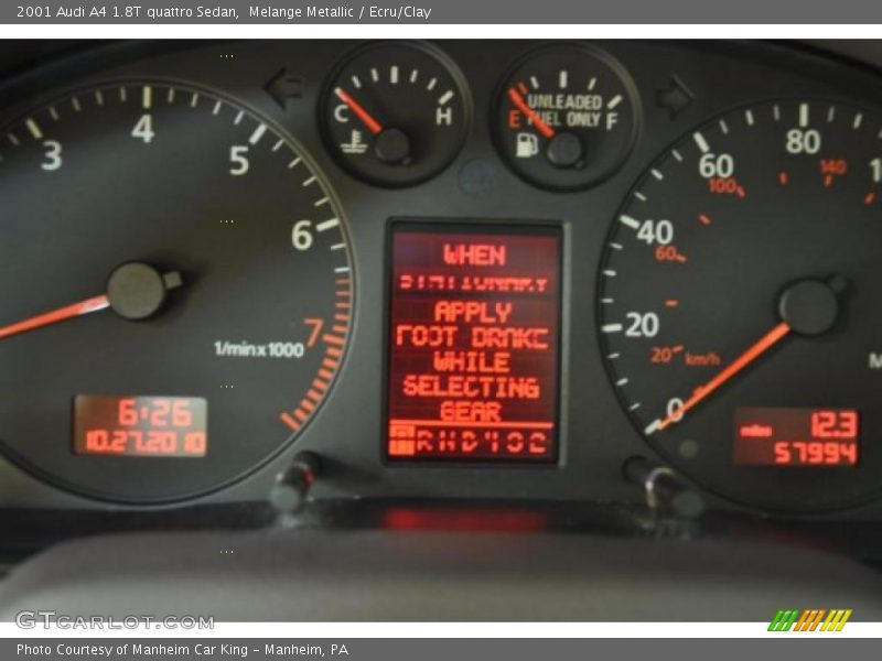 Melange Metallic / Ecru/Clay 2001 Audi A4 1.8T quattro Sedan