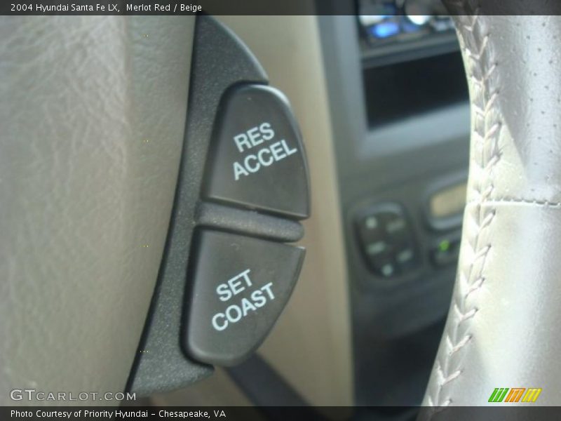 Merlot Red / Beige 2004 Hyundai Santa Fe LX