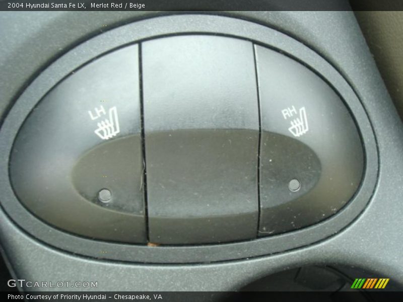 Merlot Red / Beige 2004 Hyundai Santa Fe LX